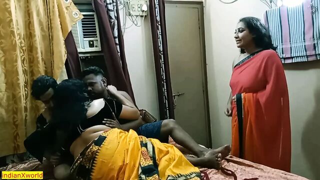Indian bhabhi shared sister with us!! best hindi hardcore group sex