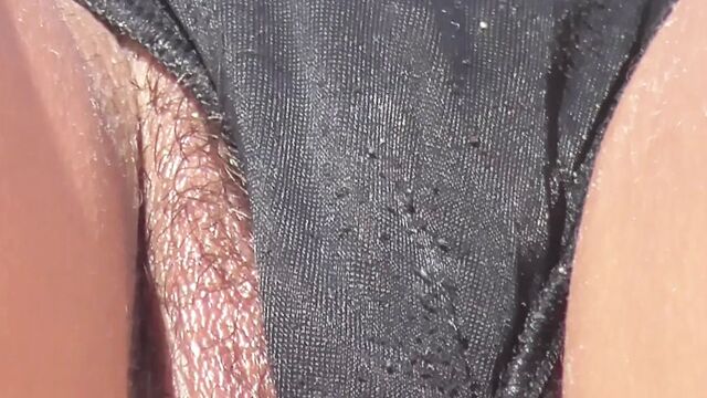 Pussy slip while laying out in public