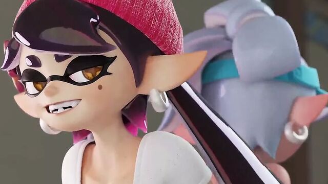 Splatoon callie and marie double buttjob!