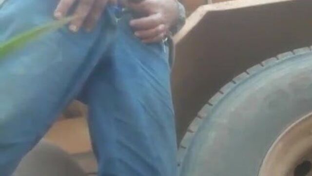 Trucker pissing