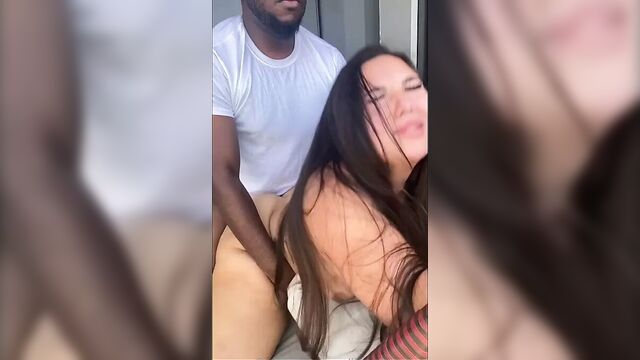 Black guy fucks latina