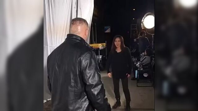 Карен фукухара (karen fukuhara) на съемках the boys