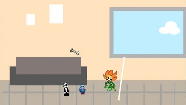 Битва. санс и гастер vs цветок из cuphead vs соник