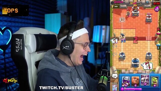 [buster rofls] бустер учится играть в клэш рояль / бустер играет в клэш рояль / buster rofls