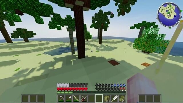 Выживание на необитаемом острове в майнкрафт с модами --- подводная морская охота и новый остров!