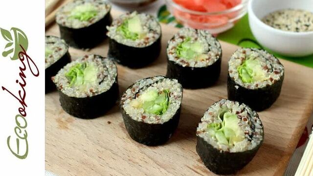 Суши из киноа vegan