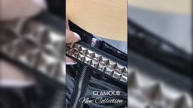 Лосины с кож.зам и молнией