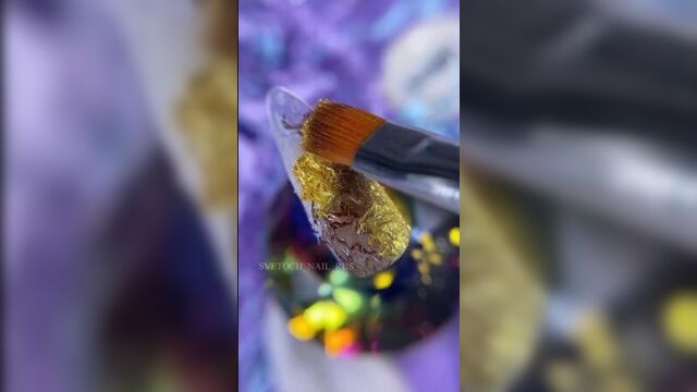 Такой золотой и молочный дизайн видео от маникюр | дизайн ногтей