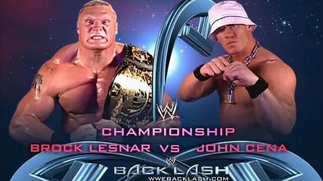 Brock lesnar vs john cena - backlash (2003)